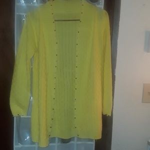 Yellow beaded cardigan